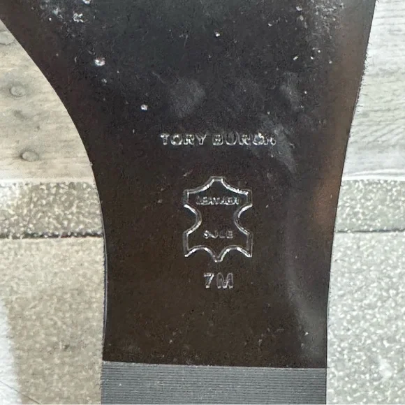 TORY BURCH T-Lock Wedge Sandal - Perfect Black Suede - Size - 7.US